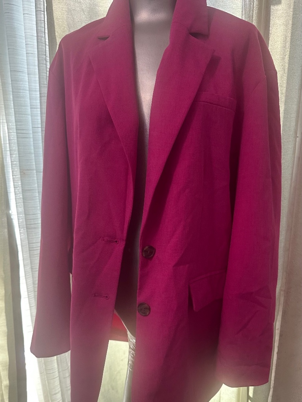 Pink oversized blazer